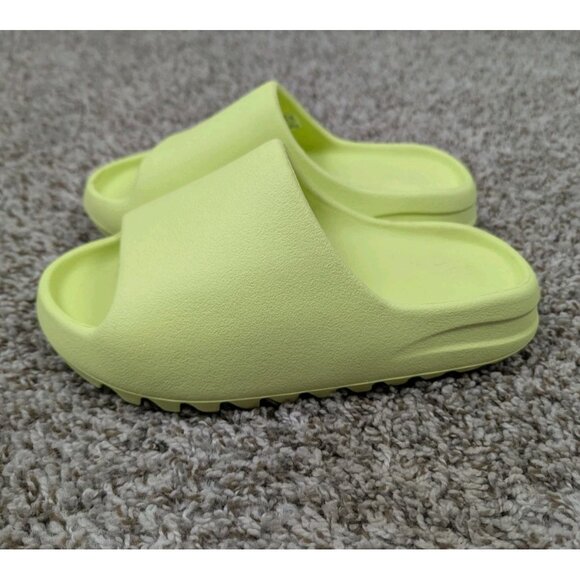 Yeezy Other - Adidas Yeezy Slides Glow Green Mens Size 6 Authentic HQ6447 2022 Slide